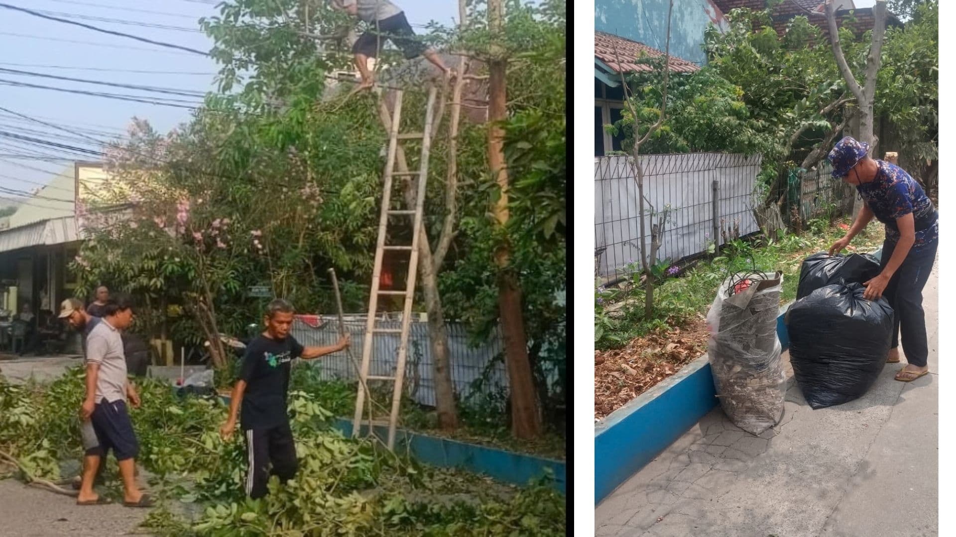 Kerja Bakti di Piano Raya, RW 018 Gerakkan Warga Jaga Kebersihan dan Keamanan Lingkungan