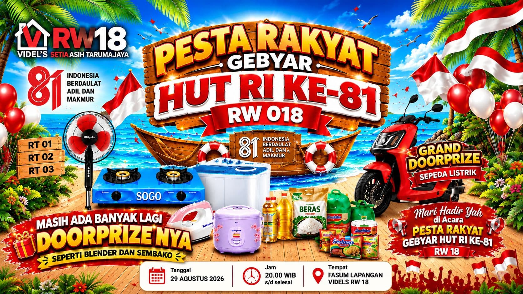 PESTA RAKYAT GEBYAR HUT RI KE 81 - RW 018
